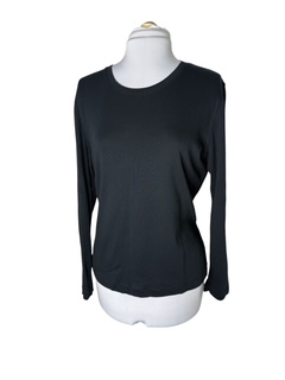 Chico's Scoop Neck Black Long Sleeve Tee-Shirt Size 2